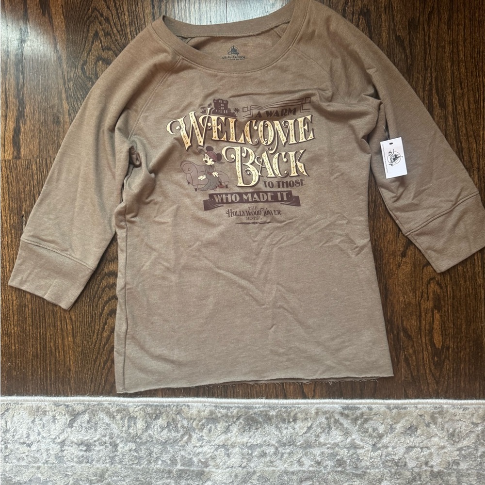 Disney Brown Long Sleeve Kids Tee with Graphic